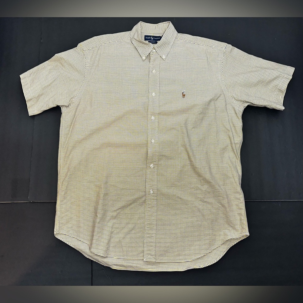 Ralph Lauren Blake Short Sleeve Button-Down Shirt – Yellow/Blue Check